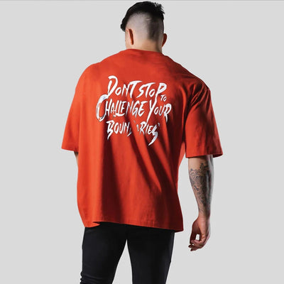 Gym Fitness Shirt Men Running Sport Loose T-shirt Short Sleeve Cotton Tee Tops Summer Male Bodybuilding Training Workout Apparel
