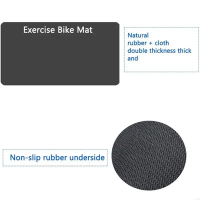2Pcs Thick Gym Equipment Mat Floor Protector Exercise Bike Trainer Mat Nonslip Elliptically Treadmill Pad Easy to Use 24BD