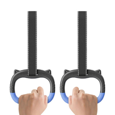 1 Pair Non-Slip Gymnastics Rings Multi-Function Durable Pull-Up Gym Rings Pull-Up Hammock Adjustable Hanging Straps Indoor Use