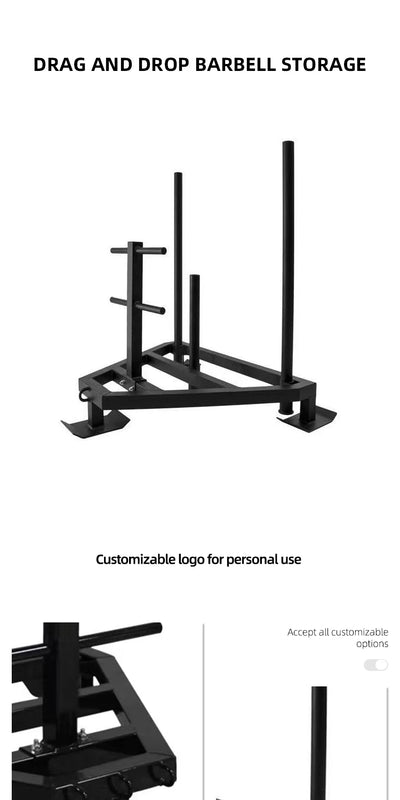 Gym Weight Sled For Home Fitness Training For Workout And Bodybuilding Exercises