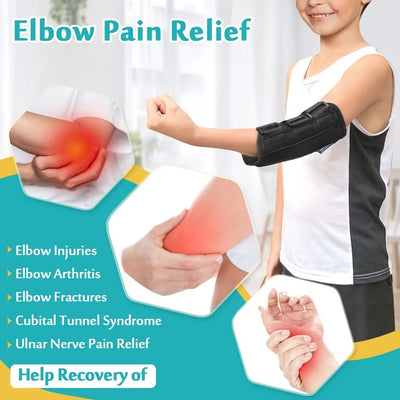 Elbow Brace Splint Child Kids Arm Immobilizer Cubital Tunnel Syndrome Ulnar Nerve Entrapment Arm Restraint Brace (2 PCS)