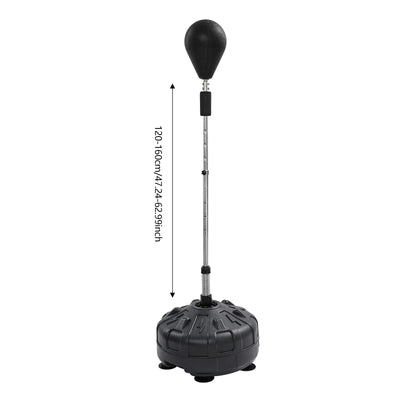 Professional Free Standing Punching Bag with 90° Rebound Spring Stainless Steel Base 6 Suction Cups Anti-Slip 160cm Adjustable