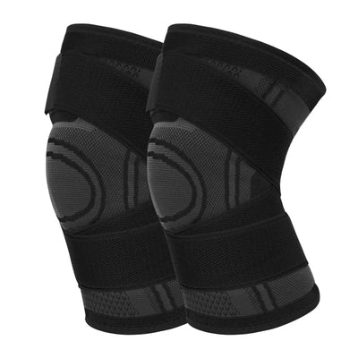 NEW 1PC Sports Kneepad Men Pressurized Elastic Knee Pads Support Fitness Gear Basketball Volleyball Brace Protector