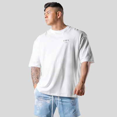 Gym Fitness Shirt Men Running Sport Loose T-shirt Short Sleeve Cotton Tee Tops Summer Male Bodybuilding Training Workout Apparel