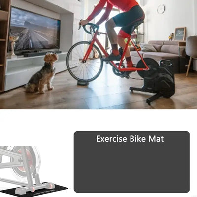 2Pcs Thick Gym Equipment Mat Floor Protector Exercise Bike Trainer Mat Nonslip Elliptically Treadmill Pad Easy to Use 24BD