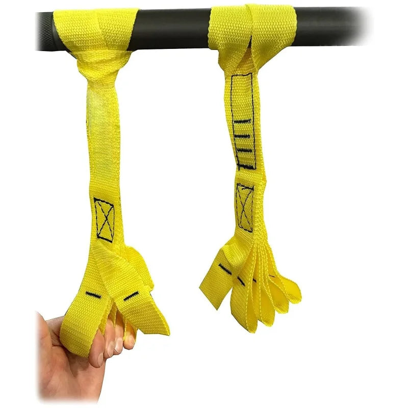 1 Pair Pull Up Grip Strength Straps - Nylon Finger and Thumb Loops for Grip Training, Rock Climbing, Hand and Arm Strengthener