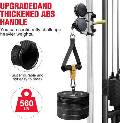 Gym Resistance Belt Accessories Handle Non Slip Grip Strong Rubber Ribbon Fitness Heavy Rope Machine Fitness Equipment