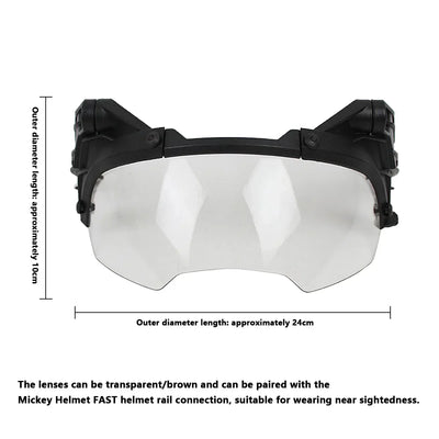 Tactical Helmet Flip Goggles Adjustable  Airsoft Paintball FAST Helmet Windproof Anti Fog CS Wargame Protection Goggles