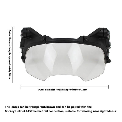 Tactical Helmet Flip Goggles Adjustable  Airsoft Paintball FAST Helmet Windproof Anti Fog CS Wargame Protection Goggles