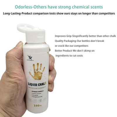 50ML/100ML/200ML Liquid Chalk Anti-slip Liquid Magnesium Powder For Weightlifting Rock Climbing Lifting Workout Gym Sport