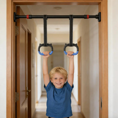 1 Pair Non-Slip Gymnastics Rings Multi-Function Durable Pull-Up Gym Rings Pull-Up Hammock Adjustable Hanging Straps Indoor Use