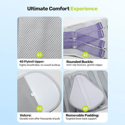 RGMMQQ Back Brace for Lower Back Pain Women with Bionic Support System,Adjustable Knitted Lumbar Support Belt,for Herniated Disc