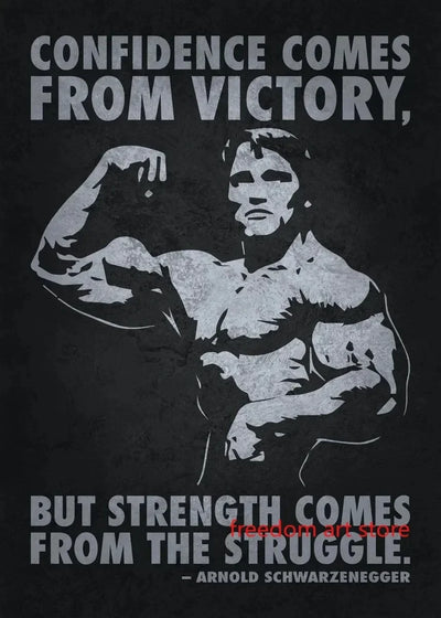 Gym Motivation Muscle Man Bodybuilding Fitness Strength Barbell Art Poster Canvas Painting Wall Print Picture for Home Gym Decor