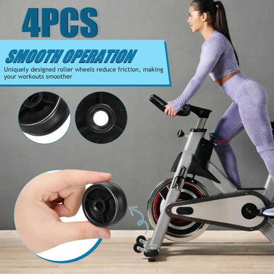 4Pcs Fitness Machine Accessories Roller Wheel Replacement for Treadmill and Bike Heavy Duty Pulley Wheels Home Gym Equipment