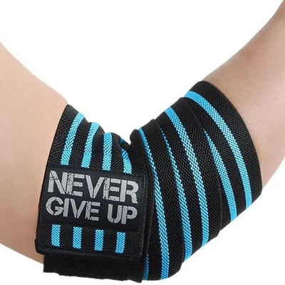 Sports Elbow Guard Winding Pressure Elbow Pad Bench Press Weightlifting Protective Gear Gym Equipment Booster Stripe