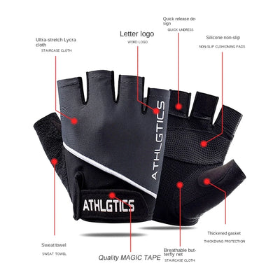 Gym Gloves for Men Women Fitness Weight Lifting Wristband Gloves Body Building Training Sports Exercise Cycling Glove Shockproof
