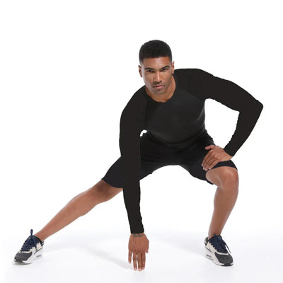 Gym Hub Printed Men's Compression T-Shirt Gym Workout Sport Quick Dry Tight Shirts Outdoor Training Fitness Elasticity Tops Tee
