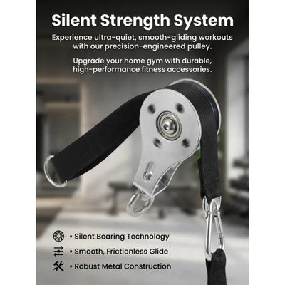 Carabiner Set for DIY Home Gym Cable Machine Fitness Equipment Accessories and Silent Bearing Pulley with Safety Strap