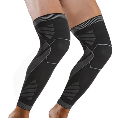 BraceTop Long Leg Compression Sleeves,Full Leg Sleeve Long Knee Brace Knee Support Protect Basketball,Football, Knee Pain Relief