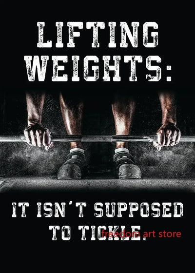 Gym Motivation Muscle Man Bodybuilding Fitness Strength Barbell Art Poster Canvas Painting Wall Print Picture for Home Gym Decor