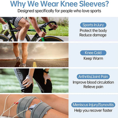 BraceTop Long Leg Compression Sleeves,Full Leg Sleeve Long Knee Brace Knee Support Protect Basketball,Football, Knee Pain Relief