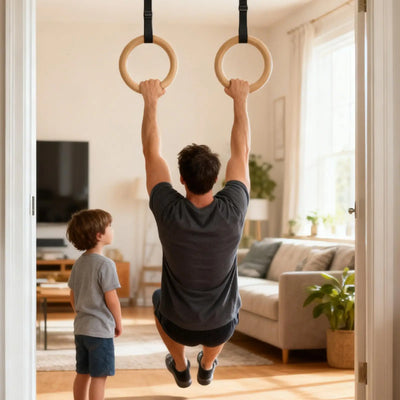 Gymnastic Rings 2pcs/set Adjustable Suspension Straps For Strength Training, Home Gym, Cross&Fit & Calisthenics Workout