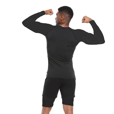 Gym Hub Printed Men's Compression T-Shirt Gym Workout Sport Quick Dry Tight Shirts Outdoor Training Fitness Elasticity Tops Tee