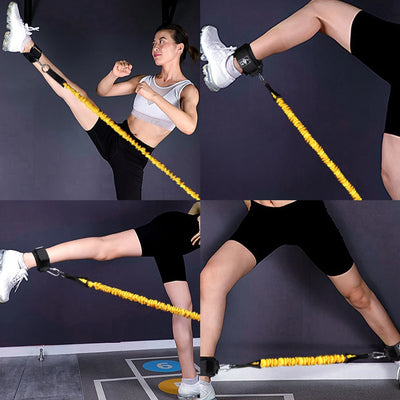 20LB-80LB Gym Rubber Pull Rope Resistance Band Fitness Training Trainer Taekwondo Kick