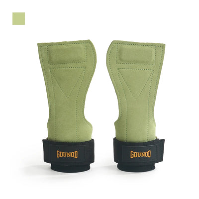 Gym Grips For Men Women Cowhide Palm Guards Weightlifting Fitness Workout Gloves Grips with Wrist Wraps Training Equipment