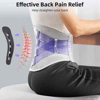 RGMMQQ Back Brace for Lower Back Pain Women with Bionic Support System,Adjustable Knitted Lumbar Support Belt,for Herniated Disc