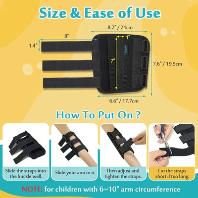 Elbow Brace Splint Child Kids Arm Immobilizer Cubital Tunnel Syndrome Ulnar Nerve Entrapment Arm Restraint Brace (2 PCS)