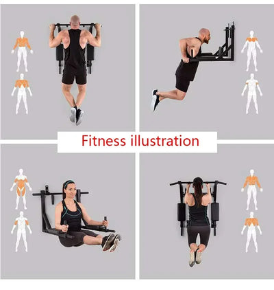 Home Gym Pull-ups Bar Horizontal Bar Wall Pull-ups Bar Wall Indoor Fitness Equipment Boxing Power Rope Sling Training SJ