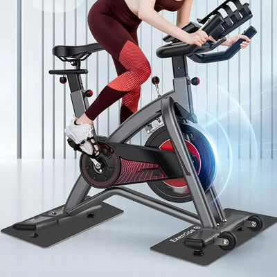 Bike Mat Elliptical Treadmill Mat 3mm Thick Gym Equipment Mat Set Of 2 Indoor Workout Bike Mat For Men Women Non-slip Fitness