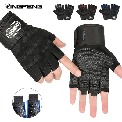 Gym Gloves for Men Women Fitness Weight Lifting Wristband Gloves Body Building Training Sports Exercise Cycling Glove Shock