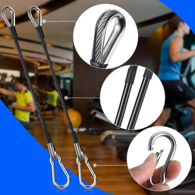 1/2Pcs Gym Cable Extension Compatible with Bowflex Home Gym Accessories for LAT/Tricep Pull Down and Leg Extensions Machine 25cm